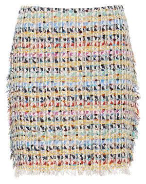 GOEN.J Frayed Tweed Mini Skirt