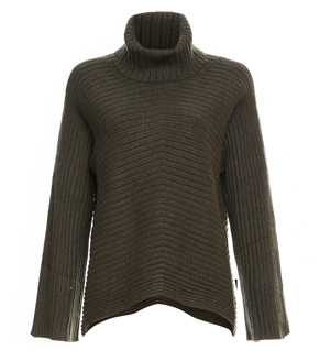 Mystree Turtleneck Ribbed Sweater