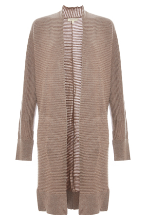Mystree Ribbed Open Front Cardigan