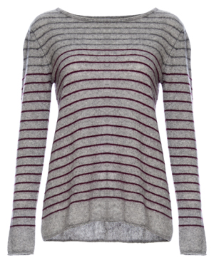 Eileen 100% Cashmere Striped Sweater