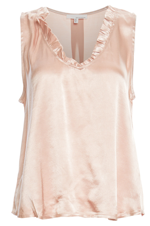 Ruffled V-Neck Sleeveless Top