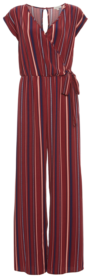 Faux Wrap Short Sleeve Jumpsuit