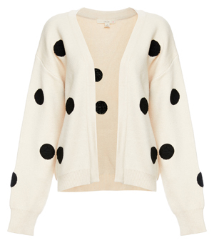 Open Front Polka Dot Blazer