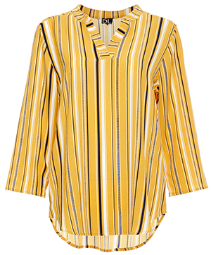 Split Neck 3/4 Sleeve Top