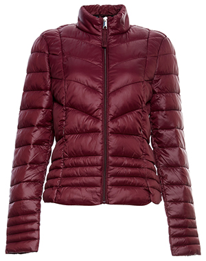 Quilted High Neck Zip Up Light Down Jacket