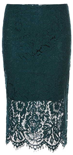 Lace High Waist Pencil Skirt