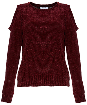 BB Dakota Cold Shoulder Chenille Sweater