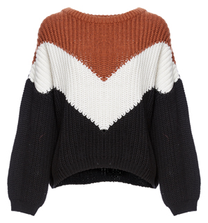 Color Block Chunky Sweater