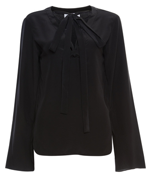 Sandro Lace Up Top with Neck Tie