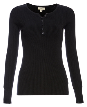 Long Sleeve Fitted Henley