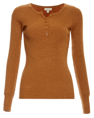 Long Sleeve Fitted Henley