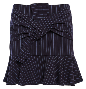 Front Knot Pinstripe Skirt