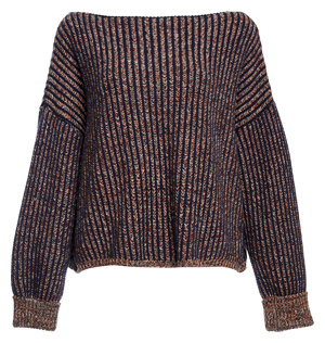 French Connection Speckled Striped Sweater