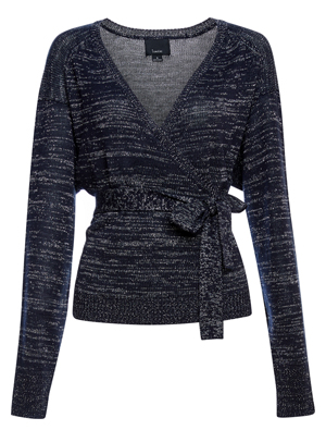 Wrap Lurex Sweater