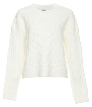 Fuzzy Cable Knit Sweater