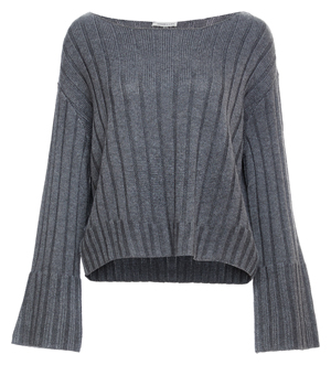 Cropped Ribbed Sweater