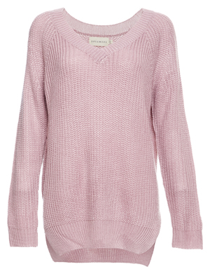 V-Neck Hi-Low Sweater