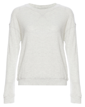 Velvet by Graham & Spencer Waffle Knit Long Sleeve Top