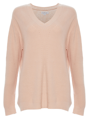 Velvet by Graham & Spencer V-Neck Soft Ribbed Sweater