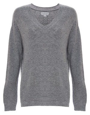 Velvet by Graham & Spencer V-Neck Soft Ribbed Sweater