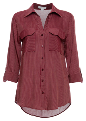 Button Up Striped Top