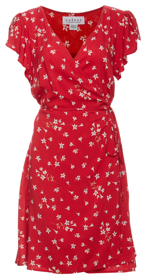 Velvet by Graham & Spencer Tulip Sleeve Wrap Dress