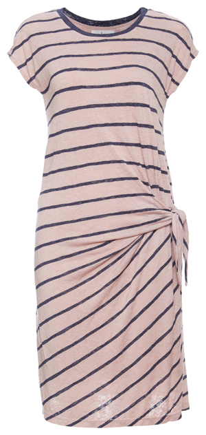 Velvet by Graham & Spencer Side Tie Striped Tee Dress