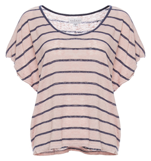Velvet by Graham & Spencer Striped V-Neck Tee