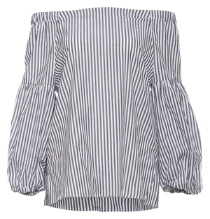 Velvet by Graham & Spencer Off Shoulder Puffed Sleeve Top