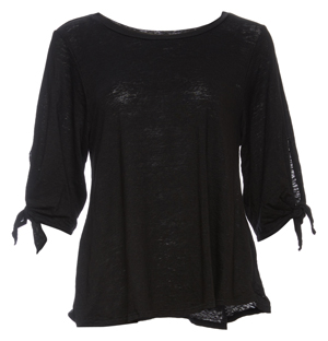 Velvet by Graham & Spencer Elbow Sleeve Tie Top