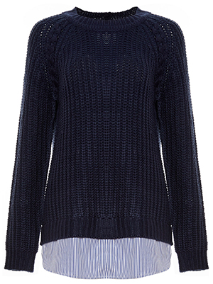 BB Dakota Crew Neck Sweater with Undershirt