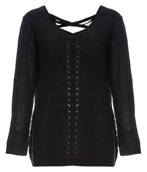 BB Dakota Lace Up Back Sweater