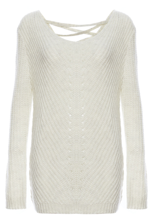 BB Dakota Lace Up Back Sweater