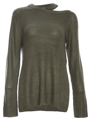 Jack by BB Dakota Shoulder Cutout Slits Sweater