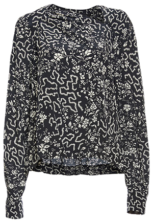 Isabel Marant Draped Neck Long Sleeve Top