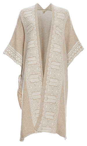 Mystree Printed Open Front Poncho