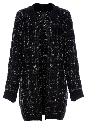 Basket Weave Knitted Long Jacket