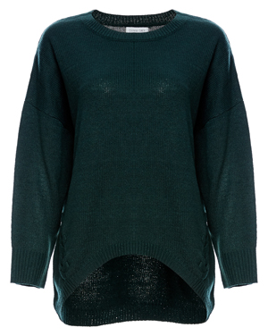 Side Lace Up Knit Top