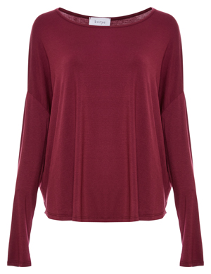 Scoop Neck Loose Long Sleeve Top