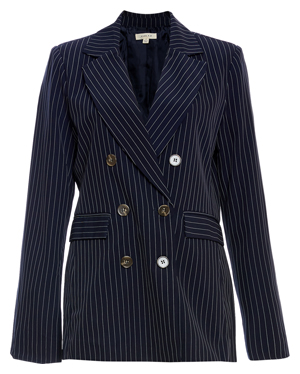 Pinstripe Double Breasted Blazer