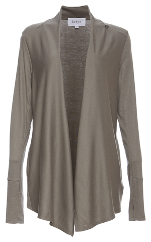 Draped Shoulder Button Cardigan