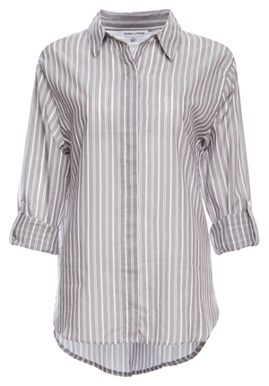 Hidden Placket Button Up Shirt