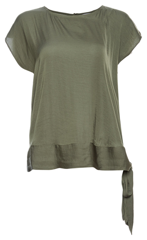 Side Tie Short Sleeve Top