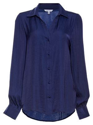 Button Up Long Sleeve Blouse