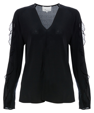 3.1 Phillip Lim V-Neck Ruffled Sleeves Top