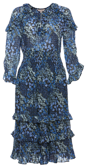 Rebecca Taylor Long Sleeve Ava Ruffle Dress