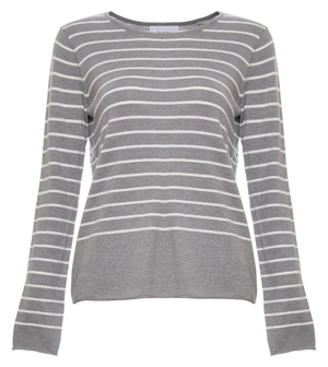 Kristina Striped Crew Neck Knit Top