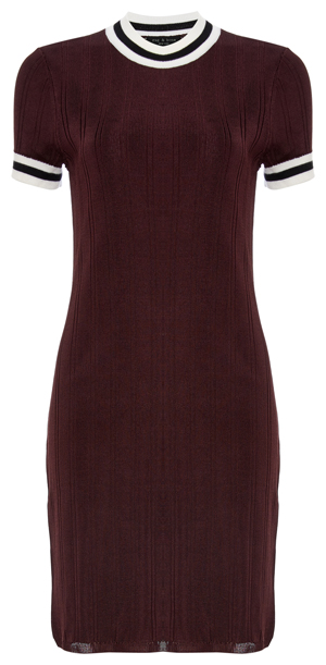 Rag & Bone Mock Neck Varsity Mini Dress