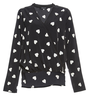 Hearts Crossover Long Sleeve Top