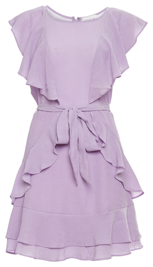 Flutter Sleeve Ruffled Dress